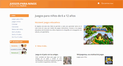Desktop Screenshot of juegos-para-ninos.es
