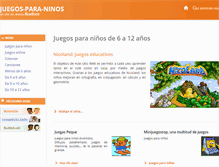 Tablet Screenshot of juegos-para-ninos.es